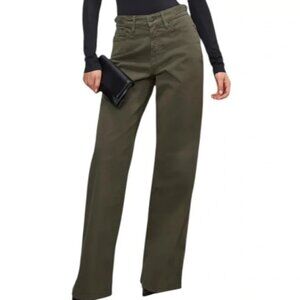 Good American Olive Wide Leg Pants